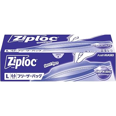 Amazon.co.jp: 大容量 ジップロック フリーザーバッグL66枚入